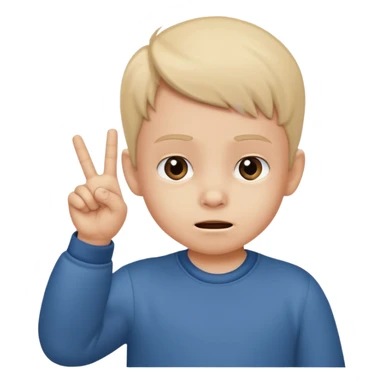 Small kid doing the middle finger sticker