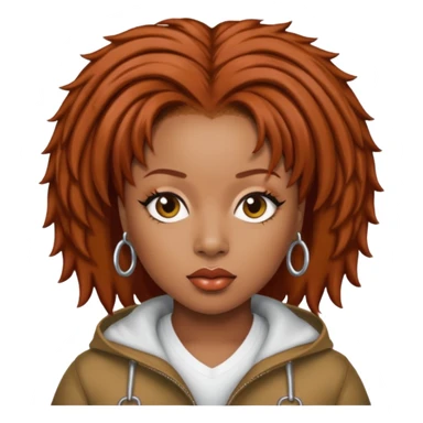Da Brat with auburn hair sticker