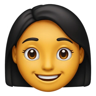 Black and smilying emoji, remove frackles sticker