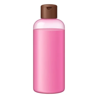 pink and brown shampoo bottle sticker