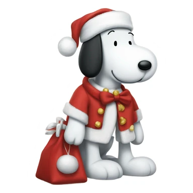 snoopy vestito da babbo natale sticker