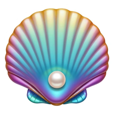 pearls in shell sticker