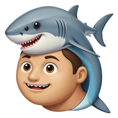 Half man half shark sticker