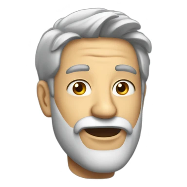 man grey beard surprised sticker