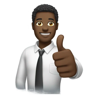 Black man thumbs up sticker