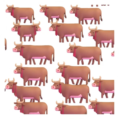 many oxen in a group sticker