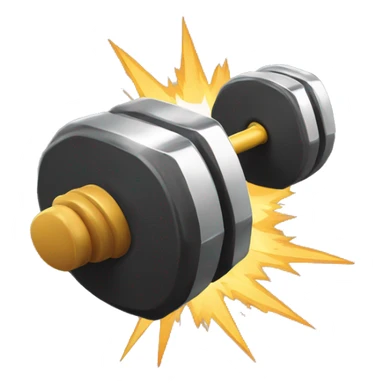 dumbell with a inner explosion sticker