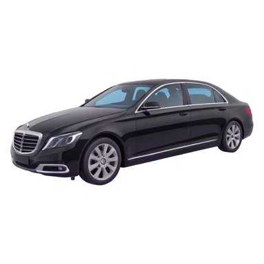 Place a clear plastic film beside the black luxury sedan, not touching the car, to show it is about to be applied, elegant 3D look sticker