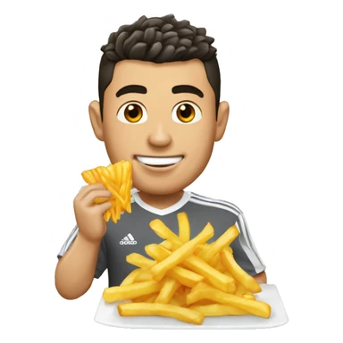 Ronaldo qui mange des frites sticker