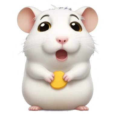 Sad hamster is crying sticker