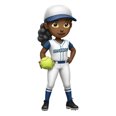 softball player sticker