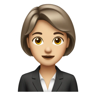  brown, shorthair, office lady sticker