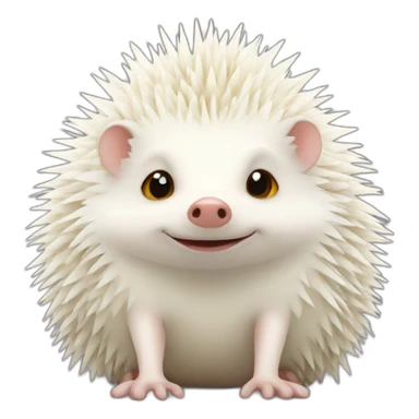Hedgehog albino dark red eyes full body sticker