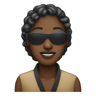 Black woman and man blind fold sticker