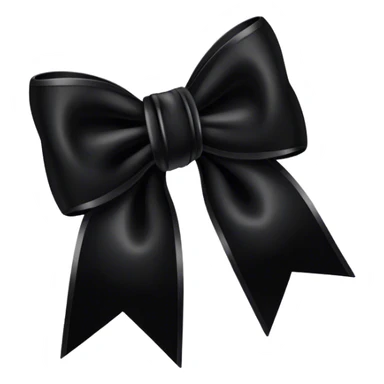 Black velvet bow  sticker