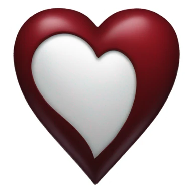 Dark red heart sticker