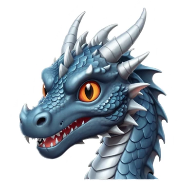 a minimalistic simple dark gray head of a dragon sticker