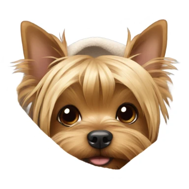 yorkshire terrier in a blanket sticker