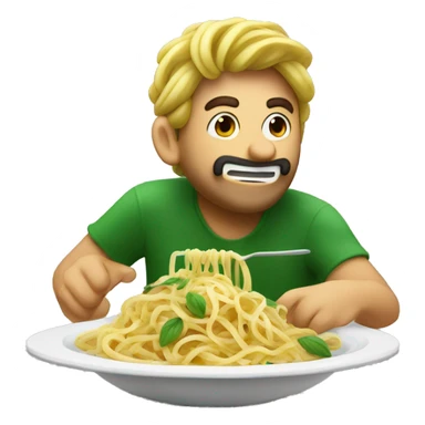 luigy eating spaguetti sticker