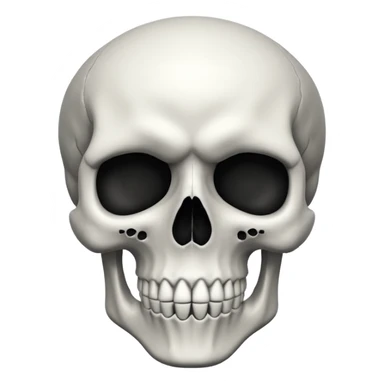 Skull black and white in a any text sticker