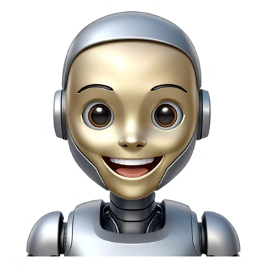 Laugh Out Loud Humanoid Robot sticker