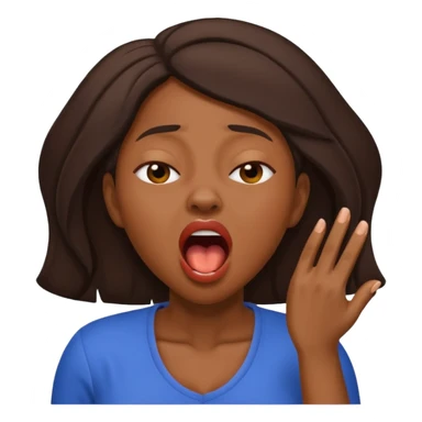 balck woman Yawning  sticker