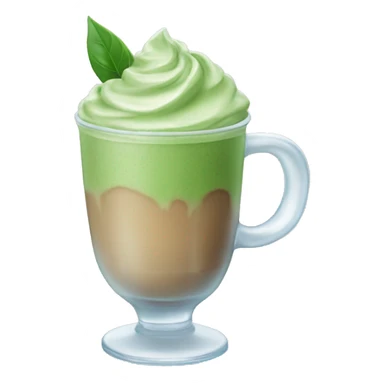iced matcha latte with no whipped cream sticker