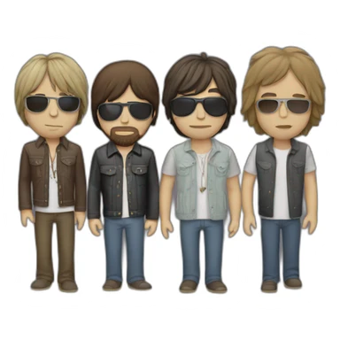 Oasis band as hippies sticker