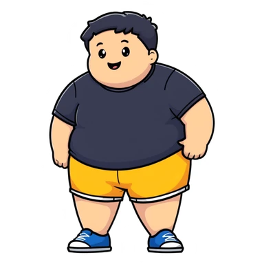 realistic fat boy parody sticker