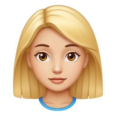 girl with shining face sticker