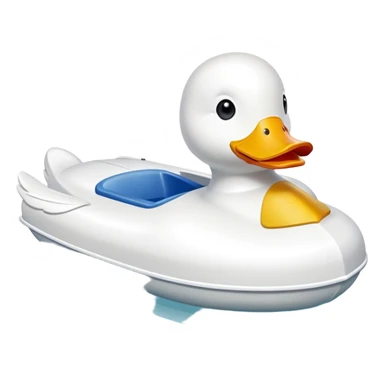 The white duck-shaped pedal boats  sticker