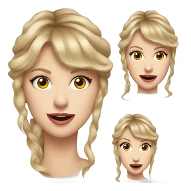 Taylor swift crazy warped face sticker