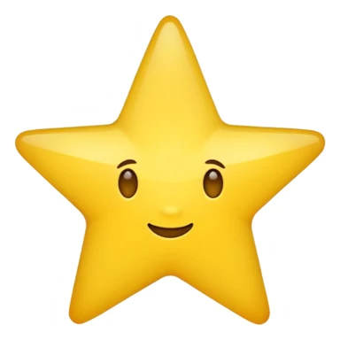 yellow half star, simple, clear shape sticker