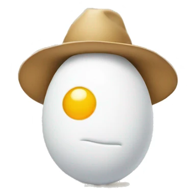 Egg wearing hat  sticker
