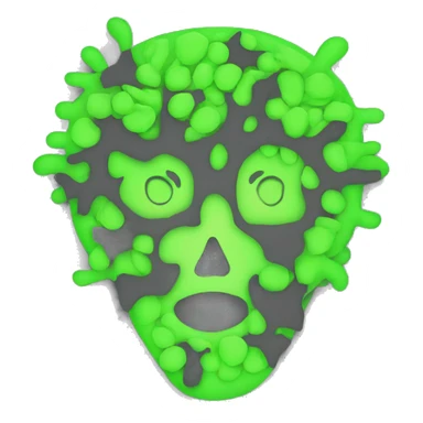 Neon green seringe sticker