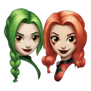Harley Quinn et ivy sticker