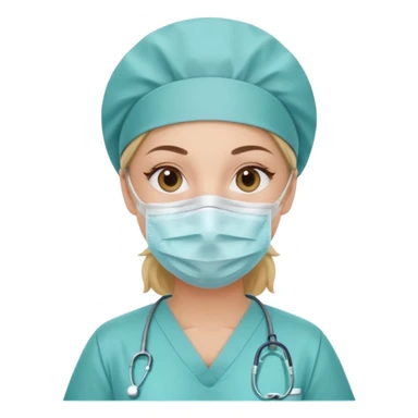 Nurse with serum sticker