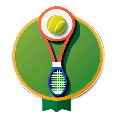 Tennis icon with a spring theme sticker
