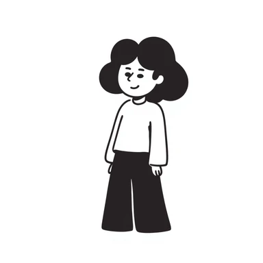 simple doodle of a person with a smile sticker