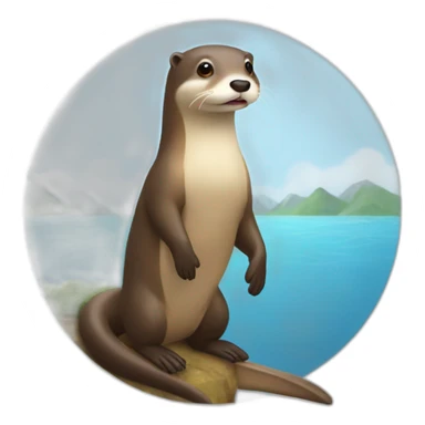 Loutre sur un cheval sticker