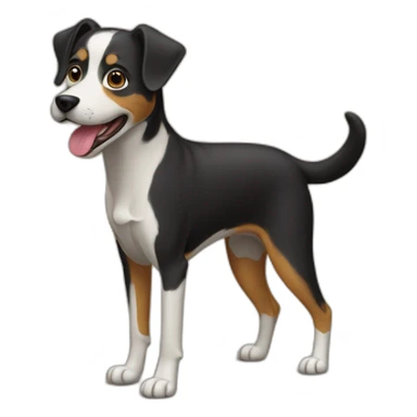 chat sur un chien sticker