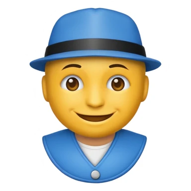 Gangsta emoji  blue  sticker