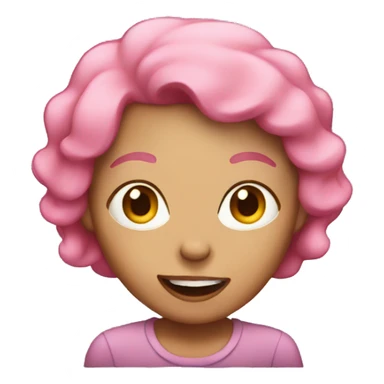 Woman with pink hair singing  sticker