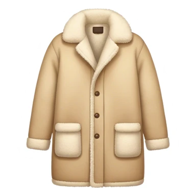 beige sherpa coat sticker