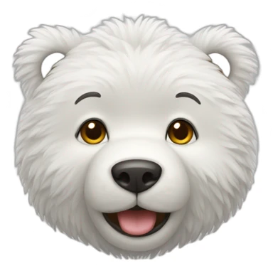 nounours blanc sticker