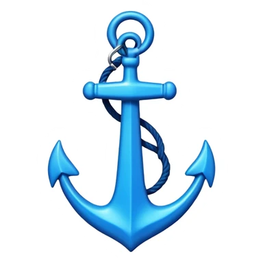 A neon anchor line drawing sticker