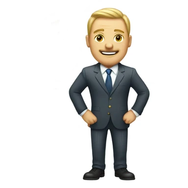 Boss with plants in office sticker