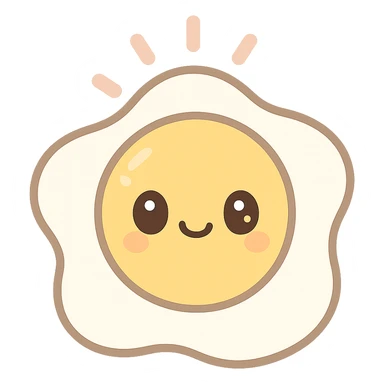 kawaii sunny egg sticker