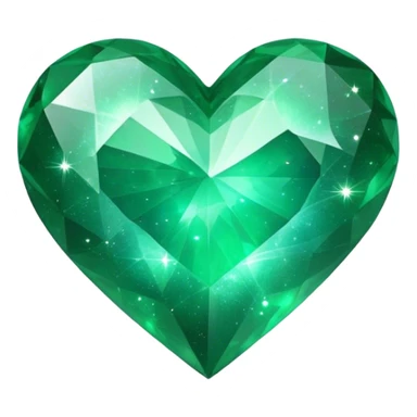 emerald color galaxy heart sticker