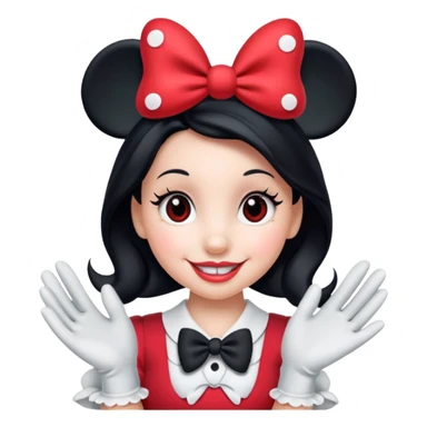 minnie mouse face sticker